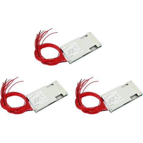 3X Carte Pcb Bms de Batterie Li-Ion 48V 14S 45A avec Équilibre Adapté à Vélo Électrique Escooter