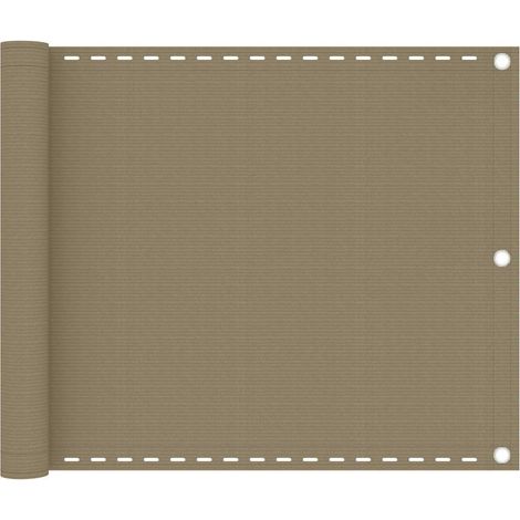 vidaXL Toldo para balcón HDPE gris taupe 75x400 cm (1/5)
