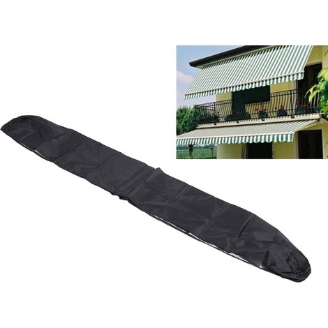 Housse de Protection Pliable En Toile Oxford Imperméable Antipoussière pour Pergola Extérieure Noire 2m / 6.6ft