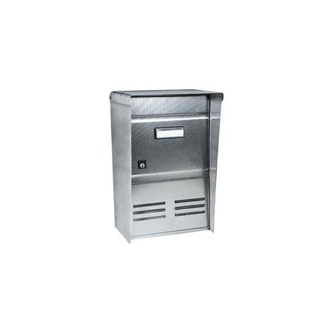 CASSETTA POSTALE PORTARIVISTE INOX SERIE DUBLO PER ESTERNI  cm.26x12x37,5h.  acciaio inox 18/10 satinato    ALUBOX