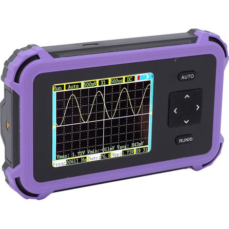Oscilloscope portable miniature 8.33 MS/s taux échantillonnage 1 MHz bande passante numérique pour débutants enseignement (1/5)