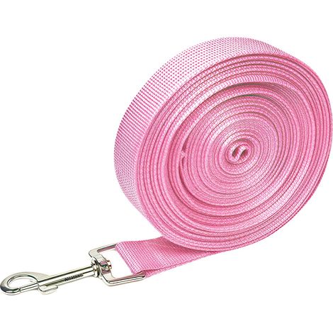 Longe pour Chien en Nylon Résistant, 3m, Laisse Chien Longue avec Poignée Rembourrée, Mousqueton Rotatif 360°- 3m