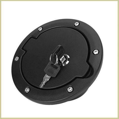 Couvercle de bouchon de réservoir de carburant avec serrure pour Wrangler JK 2007-2017, résistant à la corrosion (1/4)