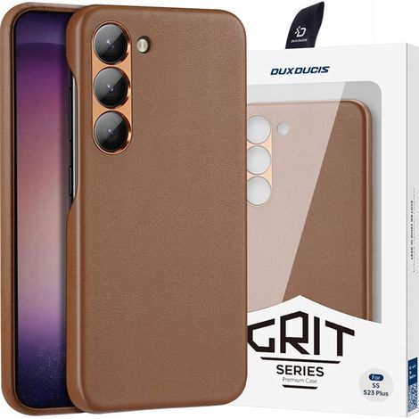 Elegante custodia Dux Ducis Grit per Samsung Galaxy S23+ in similpelle, marrone (1/5)