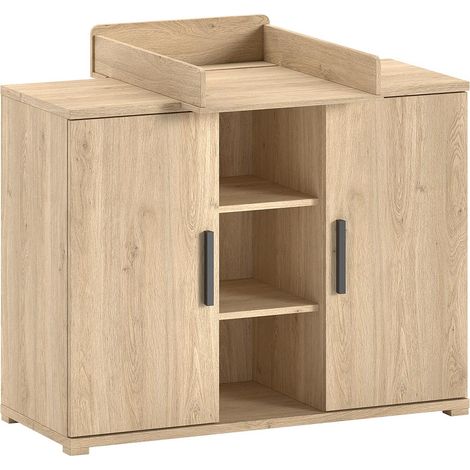 Commode & Plan à Langer "Sam" 115cm Chêne