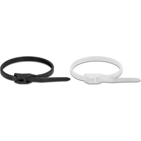 Bridas Delock cable tie flat head 280 mm 7.6 mm (1/4)