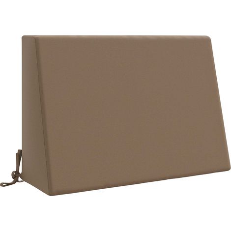 Coussin de dossier d'extérieur 100 % polyester Taupe 60 x 20 x 40 cm (1/5)
