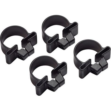 Colliers De Serrage Universel 4 Pièces - Noir Pour Piquet De Panneau Rigide