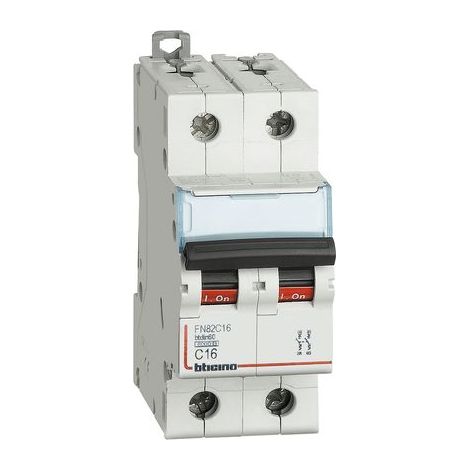 BTicino FC820C16 Disjoncteur magnétothermique C16 2P 2M 4500A