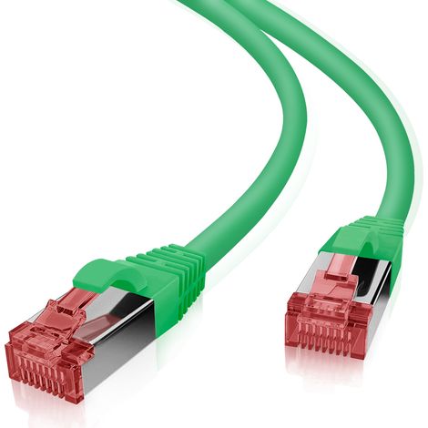 Helos patchkabel cat 6 s/ftp rj45 grn 7,5m awg27/7 lszh ghmt