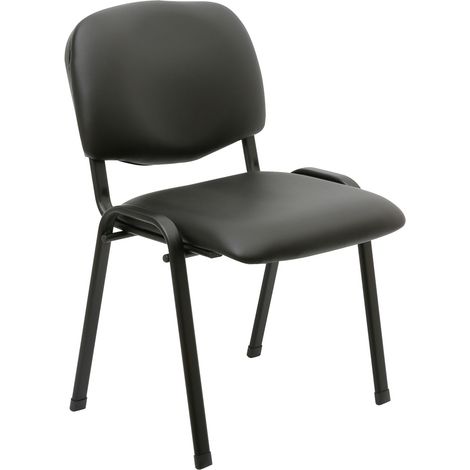 SEDIA INTERLOCUTORIA nero - cm 54,5 x 58 x 81,5- 5 pezzi - KASART