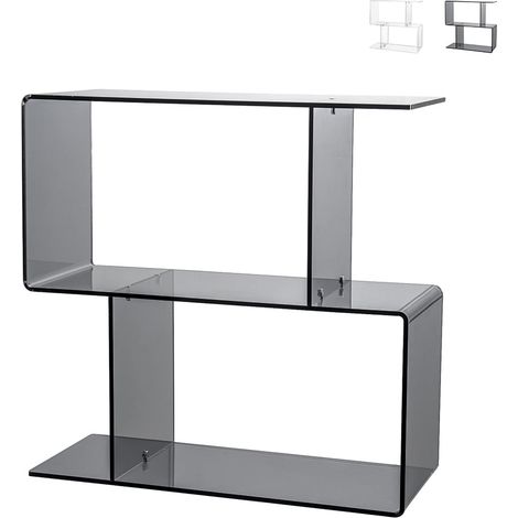 Table d'appoint mobile en plexiglas transparent pour salon Viceversa - Transparent Fumé (1/5)