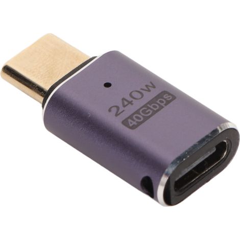 USB Typ-C Verlängerungsadapter, Hochgeschwindigkeitsübertragung mit 40 Gbit/s, 8K-Videoausgang, mit LED-Anzeigen und Wärmeableitungsdesign, kompatibel mit Thunderbolt 4.