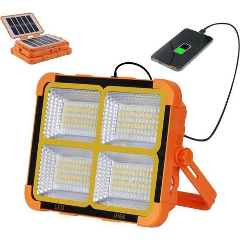 pair Lampe de chantier LED sans fil rechargeable 10W - 800lm - Powerbank (1/4)
