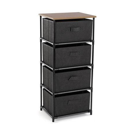 Cassettiere a 4 cassetti Scomparti mobile organizer per bagno camera cameretta Ripiano in Legno multiuso Perfetta per ogni ambiente della casa (1/5)