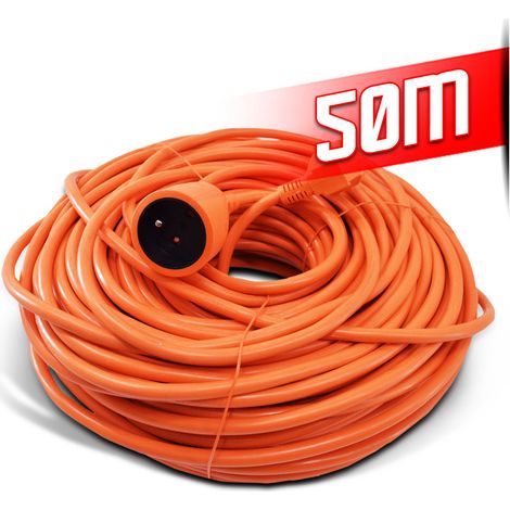 Rallonge électrique 50m 3G1.5mm² – Max 3680W déroulé – Protection enfants – Indice IP20 – Câble HO5VV-F3G1.5 – I-Watts
