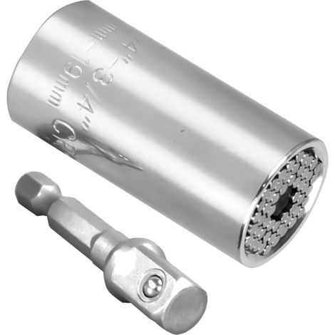 Kit d'accessoires pour perceuse avec rallonge pour douille de 7 à 19 mm (compatible avec les perceuses de 3/8 po) (1/5)