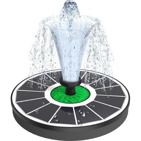 Fontaine Solaire Extérieur 2.3W 2024 Upgraded,Solaire Flottant Fontaine avec 8 Buses pour Bain d'oiseaux, Étang, Piscine, Patio, Décoration de Jardin (1/4)