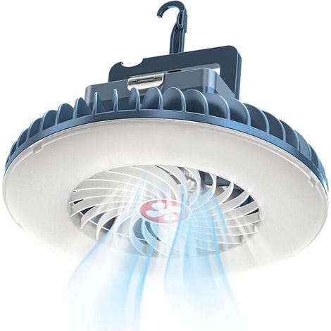 LED-Campinglampe mit USB-aufladbarem Ventilator, Campingventilator mit Licht, Zeltlampe, Laterne, Powerbank, Campingzubehör (1/5)
