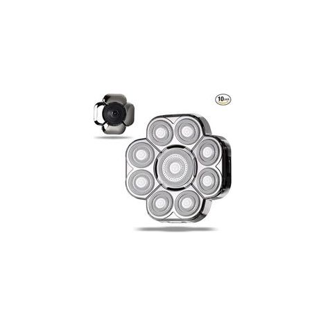 8D Tête Rasoir,tondeuse crane chauve 8D,Rasoir électrique Flottant Barbe 8 Têtes,Universel Double Anneau Lame Rasage Remplacement Durable Rapide pour Homme Chauve Rasoir électrique 8 (1/3)