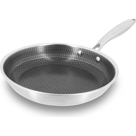 Poêle revêtu 24cm en acier inoxydable, TRINOX (1/3)