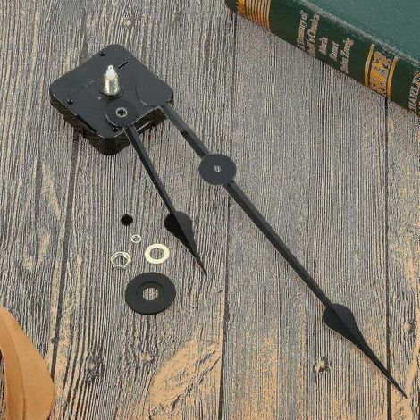 Mecanismo de reloj de alto par y eje largo con manecillas en forma de pala de 7 pulgadas --Crezuo (1/3)
