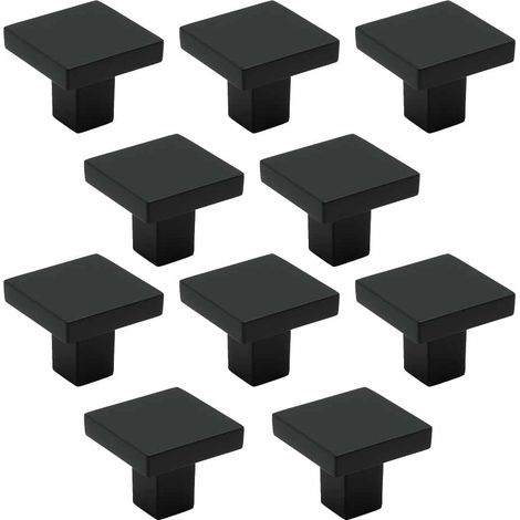 Lot de 10 boutons de meubles, d'armoire, de tiroir, d'armoire, de porte, de commode,Surface lisse, lignes simples (1/5)