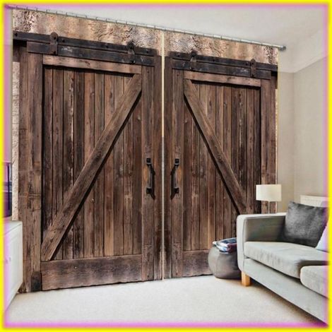 keenso Rideau (170 200 Cm)Porte En Bois Style Salon Chambre Fenêtre Semi Occultant OB luminaire double 170200 cm (1/5)