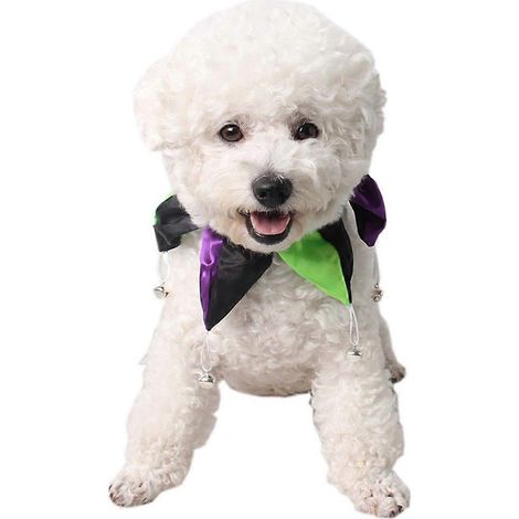 Collar de Halloween para mascotas, collar para el cuello para fiestas, 2 piezas, colores surtidos, accesorios para gatos y perros (1/5)