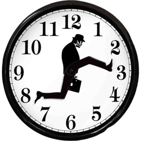 Eosnow Orologio da parete, orologio rotondo da parete in vetro, orologio silenzioso muto, decorazione per ufficio domestico (1/5)