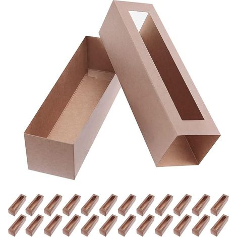 Macaroon Boxes with Window for 6 Macaroons, Kraft (1/5)