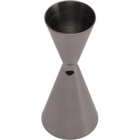 Doseur double à cocktails en acier inoxydable, verre doseur innovant pour vin, doseur de barman 1/2 oz, placage noir