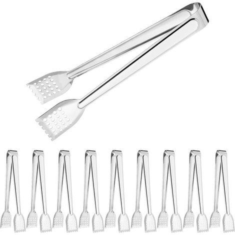 Juego de pinzas de cocina, 10 piezas - Acero inoxidable - Multifuncionales - 23 cm (1/2)