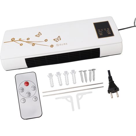 Sèche-serviette mural chauffant électrique PTC avec télécommande et barre de séchage pour chambre, 220V UE (1/5)