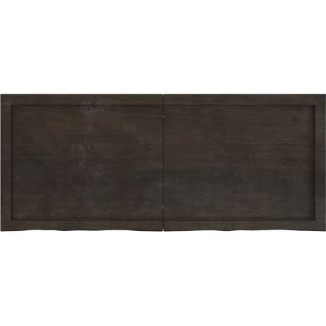 Maison Exclusive - Piano Tavolo Marrone 120x50x(2-4) cm Rovere Massello Trattato