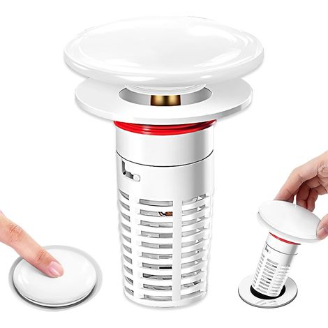 1 pièces Bouchon Evier Filtre, Evier Cuisine Bouchon, Céramique Lavabo Filtre de Vidange, Bouchon Evier Salle De Bain, Convient pour Cuisine, Salle de Bains,lavabo,Baignoire(diamètre 34 à 40mm) (1/5)