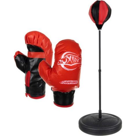 PIO Set de boxe punching ball avec sac de frappe et gants (1/4)