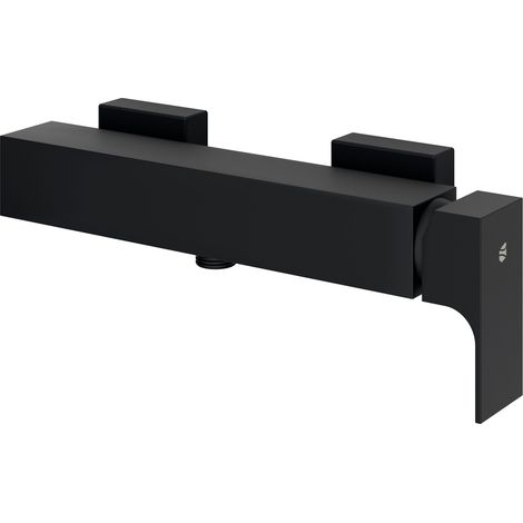 BERNSTEIN - Miscelatore doccia a parete Ottone Nero opaco, miscelatore in ceramica - 29x4,3x7,7cm (LxAxP) - LAVOA Nero opaco
