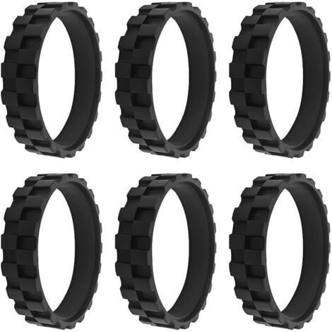 Lot de 6 Pneus pour Aspirateur Robot, Roues de Rechange en Silicone Diamètre 6 cm, Accessoires Compatibles avec Robots Nettoyeurs de Sol (1/5)