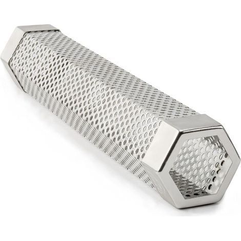 12'' Premium Pellet Smoker Hexagonal Stainless Steel Tube Barbecue Smoke Generator 5 Hours Billable Smoke to Add Extra-Smoky Flavor for All Grilled Foods- (1/5)