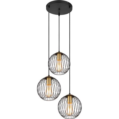Globo - lámpara colgante - Eusebius - negro - metal - Ø 39cm - (1/5)