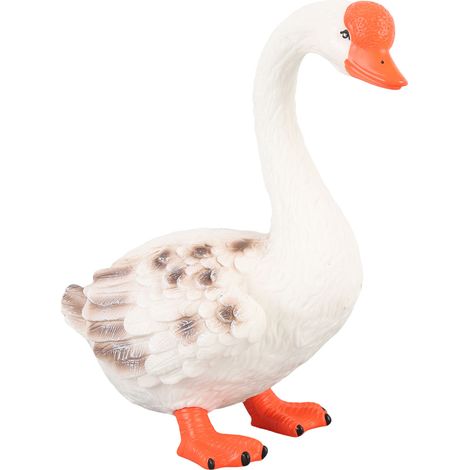 statue jardin exterieur-Statue d’Animal de Ferme en Plastique Souple - Décor Cute Simulé pour Jardin/Extérieur (Goose) - 1 Sculpture Décorative Pour Amateurs & Enfants