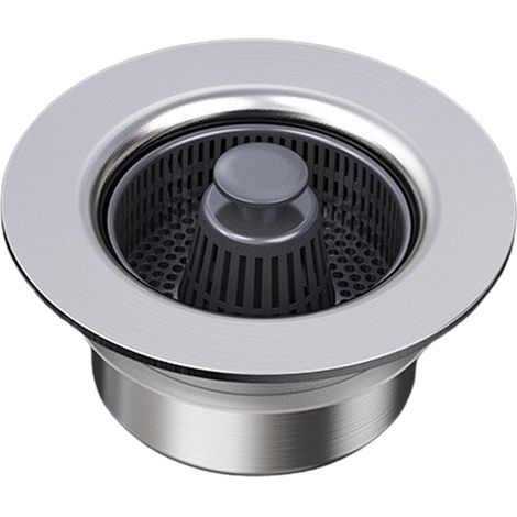 JSSEVN-Panier Pour Bonde D'évier de Cuisine, Crépine Universelle Aciér Inoxydable, Bouchon Évier Cuisine Filtre avec Goupille Réglable (1/5)
