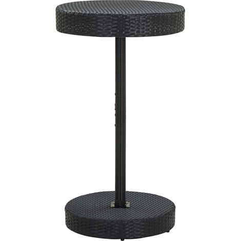Table d'extérieur Table de salon de jardin - Noir 60,5x106 cm Résine tressée BV824547 - BonneVie (1/4)