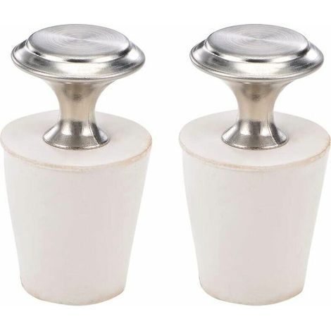 Juego de 2 tapones de goma blanda, diámetro 21–24 mm, sellado óptimo para tuberías. (1/5)
