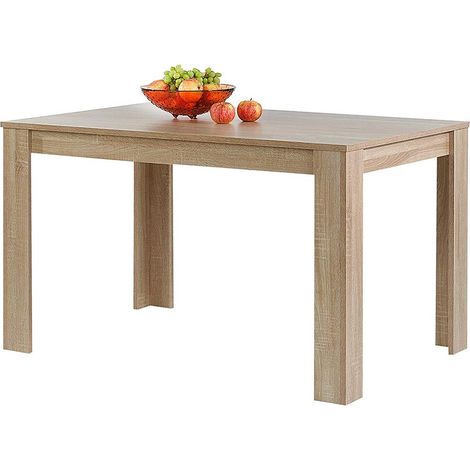 Tavolo da Pranzo Cucina Rettangolare Moderno in Legno MDF 120x80x74cm Acero (1/5)