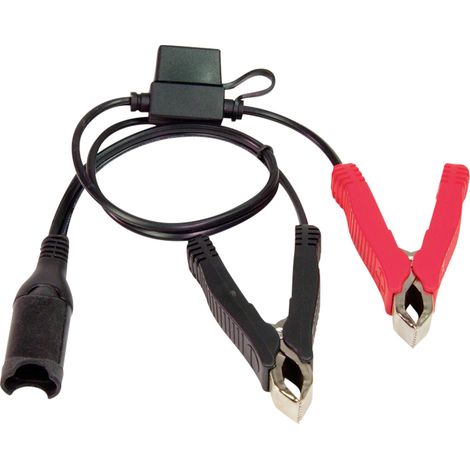 Optimales Kabel mit Krokodilklemmen und 15-A-Sicherung für SAE-Ladegeräte (Länge 50 cm) (SAE-74) (EL) (1/3)
