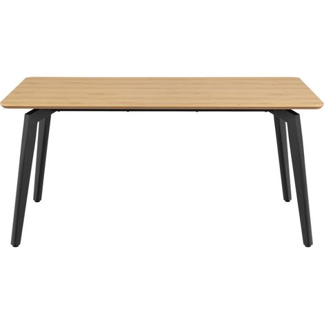 Table à manger 4 personnes en bois et métal - Bois clair - Lunka (1/5)