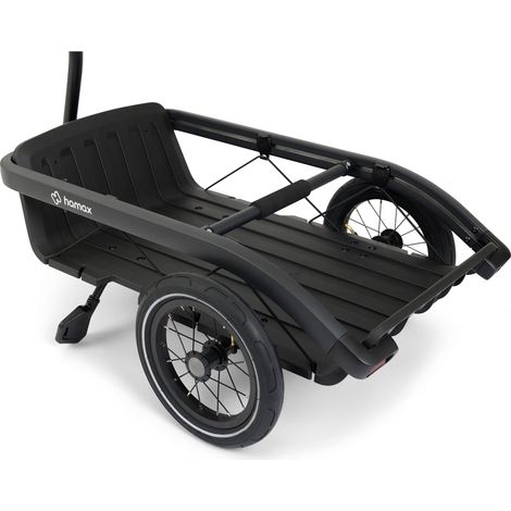 Remorque Vélo Enfant Venture Noire - Transport Sûr Et Confortable - Hamax