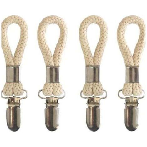 FITLAB-Lot de 4 crochets porte-serviettes en métal, pinces à torchons multifonctions pour cuisine et salle de bain avec pinces métalliques (1/5)